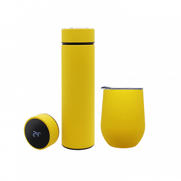 Набор Hot Box CS grey (желтый) с логотипом в Санкт-Петербурге заказать по выгодной цене в кибермаркете AvroraStore