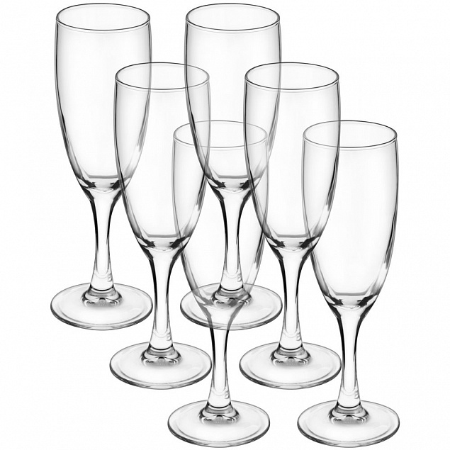 Набор бокалов для шампанского «Французский ресторанчик» с логотипом в Санкт-Петербурге заказать по выгодной цене в кибермаркете AvroraStore