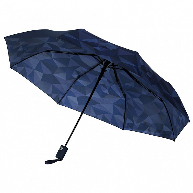 Складной зонт Gems, синий с логотипом в Санкт-Петербурге заказать по выгодной цене в кибермаркете AvroraStore