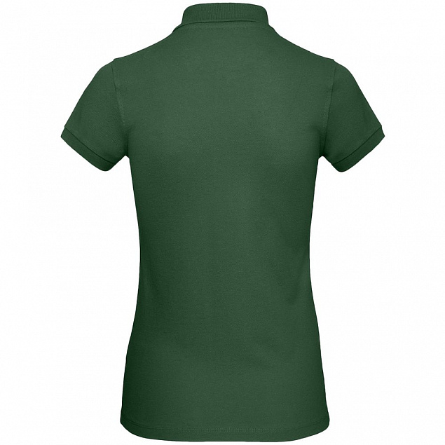 Рубашка поло женская Inspire, темно-зеленая с логотипом в Санкт-Петербурге заказать по выгодной цене в кибермаркете AvroraStore