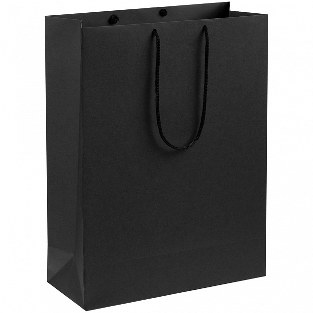 Пакет бумажный Porta XL, черный с логотипом в Санкт-Петербурге заказать по выгодной цене в кибермаркете AvroraStore