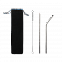 Набор многоразовых трубочек Оnlycofer black (стальной) с логотипом в Санкт-Петербурге заказать по выгодной цене в кибермаркете AvroraStore