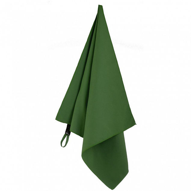 Спортивное полотенце Atoll Medium, темно-зеленое с логотипом в Санкт-Петербурге заказать по выгодной цене в кибермаркете AvroraStore