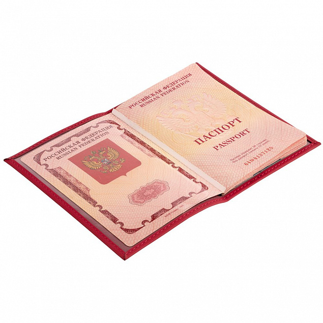 Обложка для паспорта Shall, красная с логотипом в Санкт-Петербурге заказать по выгодной цене в кибермаркете AvroraStore