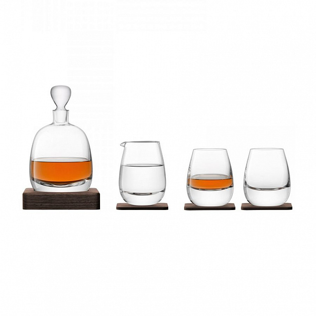 Набор для виски Islay Whisky с деревянными подставками с логотипом в Санкт-Петербурге заказать по выгодной цене в кибермаркете AvroraStore