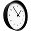 Часы настенные Flash, белые с черным с логотипом в Санкт-Петербурге заказать по выгодной цене в кибермаркете AvroraStore