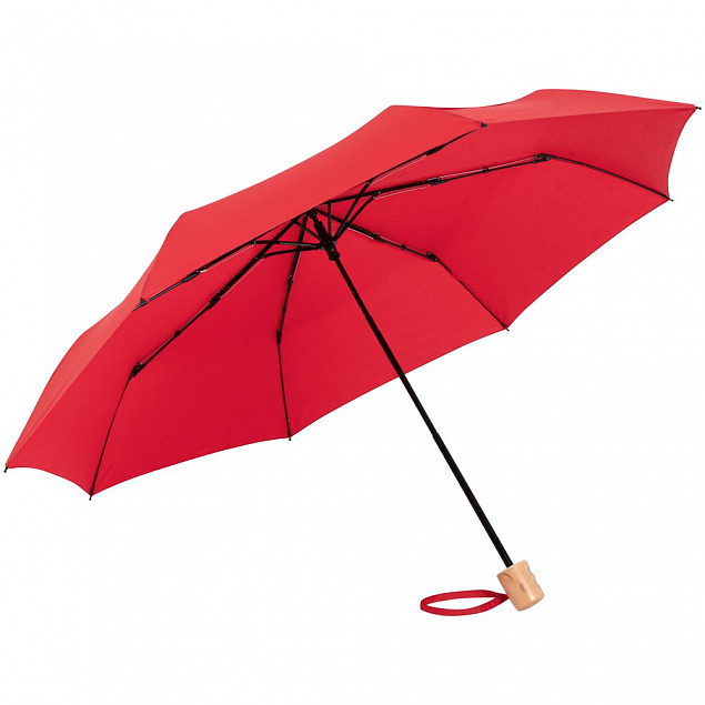 Зонт складной OkoBrella, красный с логотипом в Санкт-Петербурге заказать по выгодной цене в кибермаркете AvroraStore