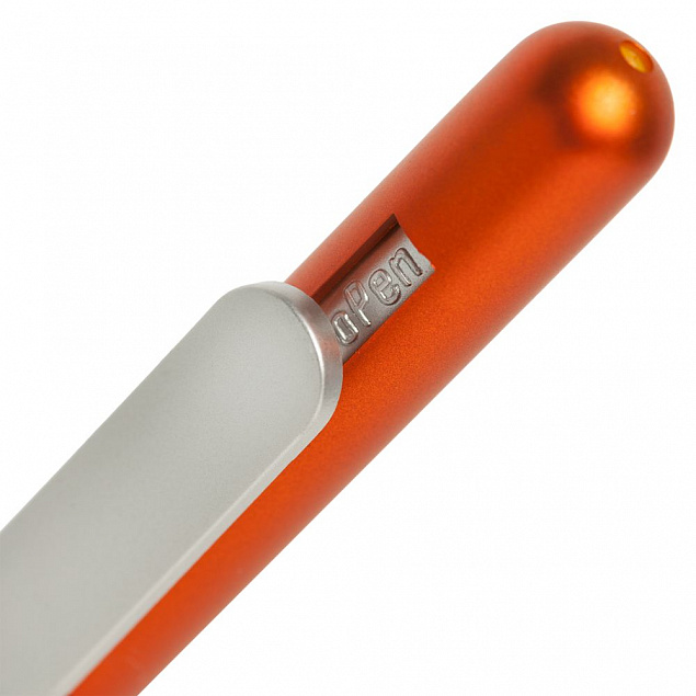 Ручка шариковая Slider Silver, оранжевая с логотипом в Санкт-Петербурге заказать по выгодной цене в кибермаркете AvroraStore