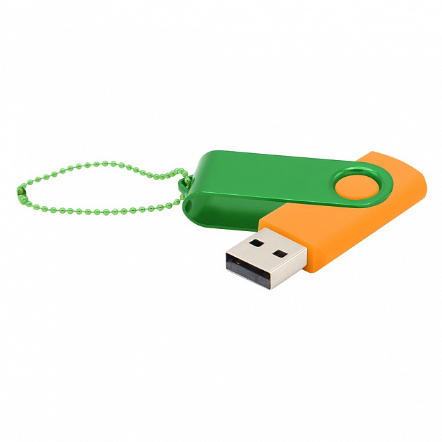 Флешка Designer To Go 2.0 USB 16Gb, оранжевый/зеленый с логотипом в Санкт-Петербурге заказать по выгодной цене в кибермаркете AvroraStore