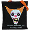 Холщовая сумка «Цирк», черная с оранжевыми ручками с логотипом в Санкт-Петербурге заказать по выгодной цене в кибермаркете AvroraStore