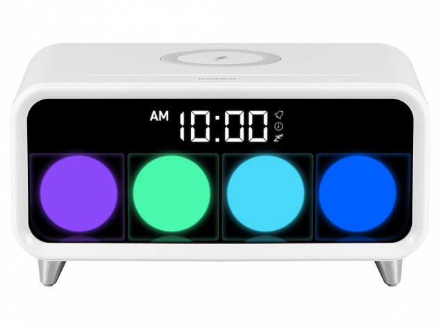 Часы с беспроводным зарядным устройством Timebox 1 с логотипом в Санкт-Петербурге заказать по выгодной цене в кибермаркете AvroraStore