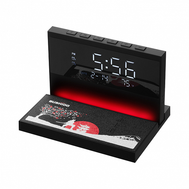 Настольные часы с беспроводной зарядкой 15W, Glory с логотипом в Санкт-Петербурге заказать по выгодной цене в кибермаркете AvroraStore