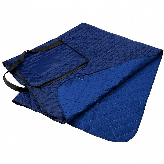 Плед для пикника Soft &amp; Dry, ярко-синий с логотипом в Санкт-Петербурге заказать по выгодной цене в кибермаркете AvroraStore