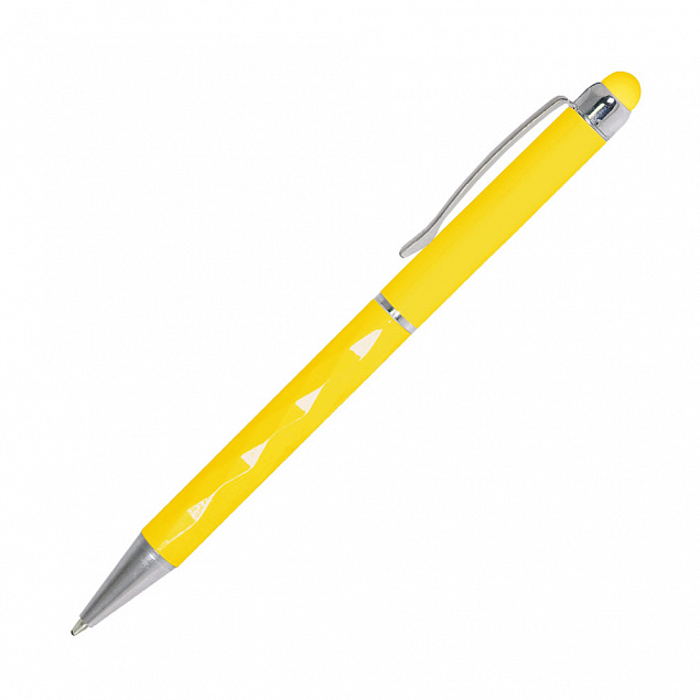 Шариковая ручка Crystal, желтая с логотипом в Санкт-Петербурге заказать по выгодной цене в кибермаркете AvroraStore
