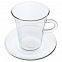 Чашка с блюдцем Glass Duo с логотипом в Санкт-Петербурге заказать по выгодной цене в кибермаркете AvroraStore