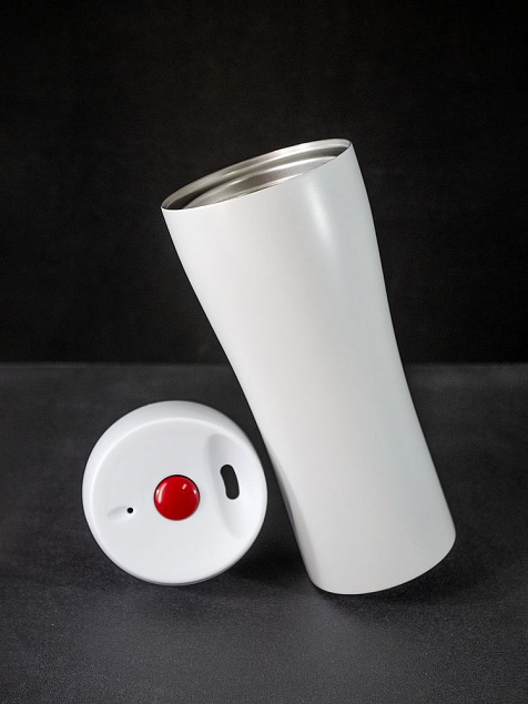 Термостакан Solingen, вакуумный, герметичный, белый с логотипом в Санкт-Петербурге заказать по выгодной цене в кибермаркете AvroraStore