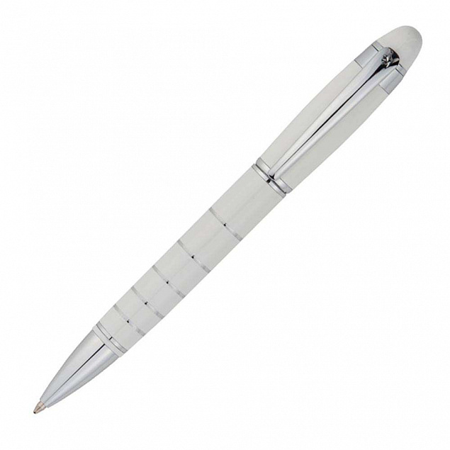 Ручка шариковая Fame с футляром, белая с логотипом в Санкт-Петербурге заказать по выгодной цене в кибермаркете AvroraStore