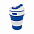 Стакан складной BUTTON;  300 мл, силикон, синий с логотипом в Санкт-Петербурге заказать по выгодной цене в кибермаркете AvroraStore