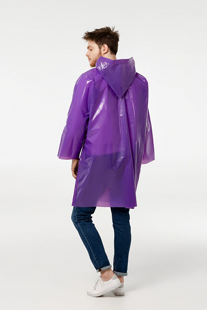 Дождевик-плащ CloudTime, фиолетовый с логотипом в Санкт-Петербурге заказать по выгодной цене в кибермаркете AvroraStore