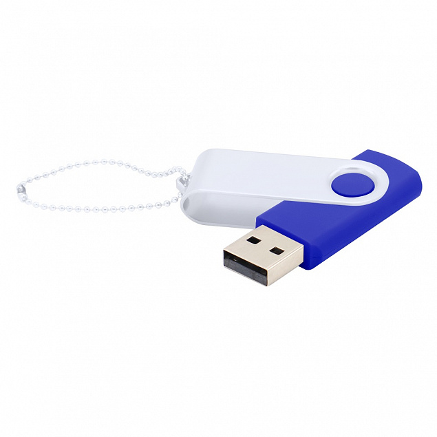 Флешка Designer To Go 2.0 USB 16Gb, синий/белый с логотипом в Санкт-Петербурге заказать по выгодной цене в кибермаркете AvroraStore