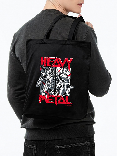 Холщовая сумка Heavy Metal, черная с логотипом в Санкт-Петербурге заказать по выгодной цене в кибермаркете AvroraStore
