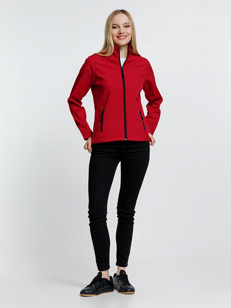Куртка софтшелл женская RACE WOMEN красная с логотипом в Санкт-Петербурге заказать по выгодной цене в кибермаркете AvroraStore