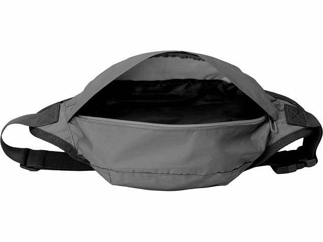 Светоотражающая сумка на пояс Extra Reflect, серый с логотипом в Санкт-Петербурге заказать по выгодной цене в кибермаркете AvroraStore