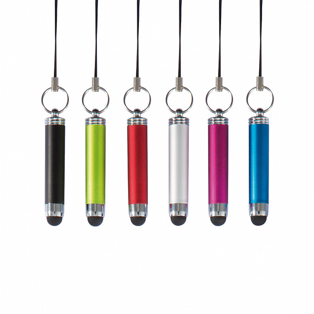 Брелок для ключей с ручкой-стилусом, красный с логотипом в Санкт-Петербурге заказать по выгодной цене в кибермаркете AvroraStore
