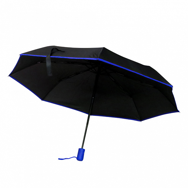 Противоштормовой автоматический зонт Line, синий с логотипом в Санкт-Петербурге заказать по выгодной цене в кибермаркете AvroraStore