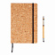 Блокнот Cork на резинке с бамбуковой ручкой-стилус, А5 с логотипом в Санкт-Петербурге заказать по выгодной цене в кибермаркете AvroraStore