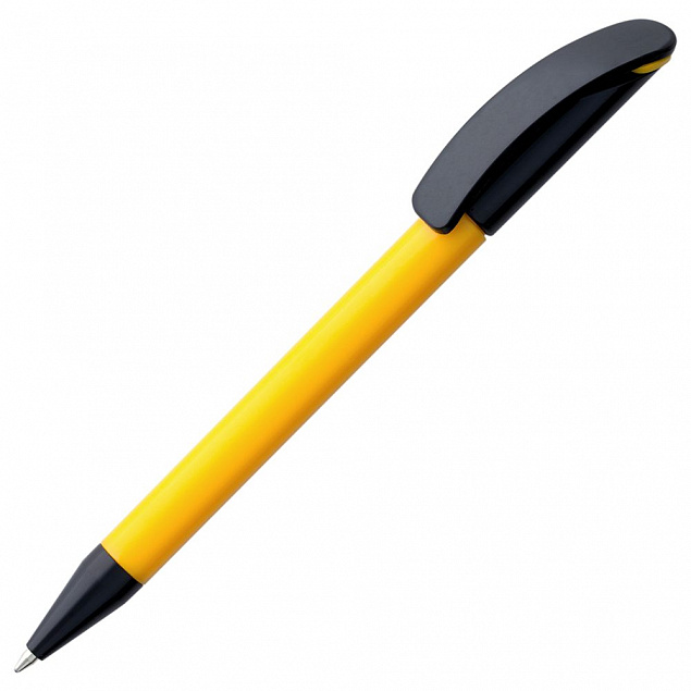 Ручка шариковая Prodir DS3 TPP Special, желтая с черным с логотипом в Санкт-Петербурге заказать по выгодной цене в кибермаркете AvroraStore