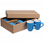 Набор кружек Good Morning c покрытием софт-тач, голубой с логотипом в Санкт-Петербурге заказать по выгодной цене в кибермаркете AvroraStore