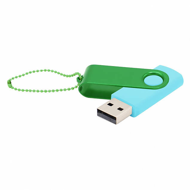 Флешка Designer To Go 2.0 USB 16Gb, бирюзовый/зеленый с логотипом в Санкт-Петербурге заказать по выгодной цене в кибермаркете AvroraStore