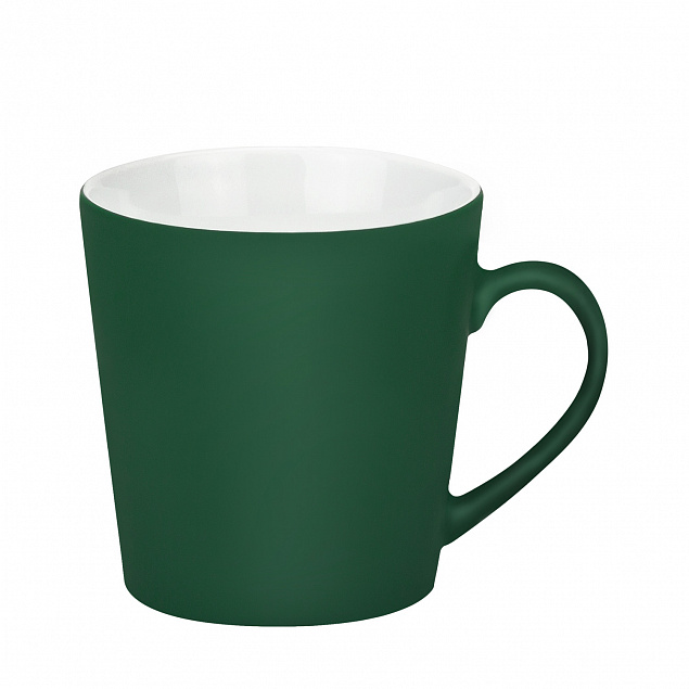 Керамическая кружка Sole, 350 ml, soft-touch, зеленая с логотипом в Санкт-Петербурге заказать по выгодной цене в кибермаркете AvroraStore