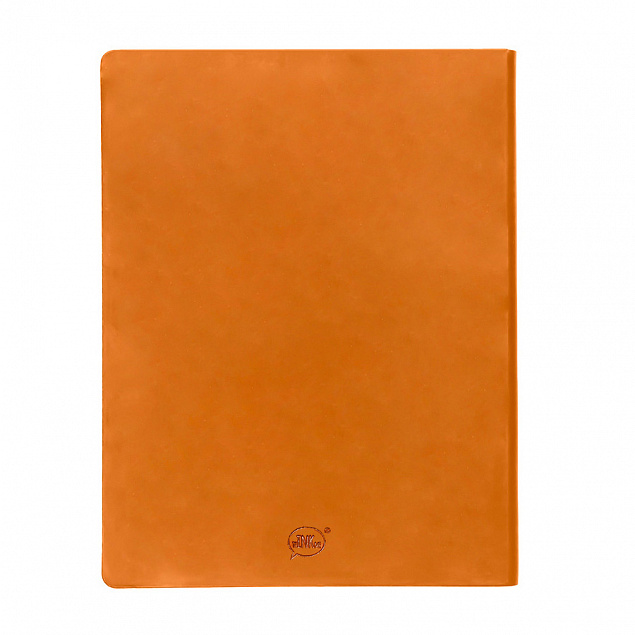Бизнес-блокнот "Biggy", B5 формат, оранжевый, серый форзац, мягкая обложка, в клетку с логотипом в Санкт-Петербурге заказать по выгодной цене в кибермаркете AvroraStore