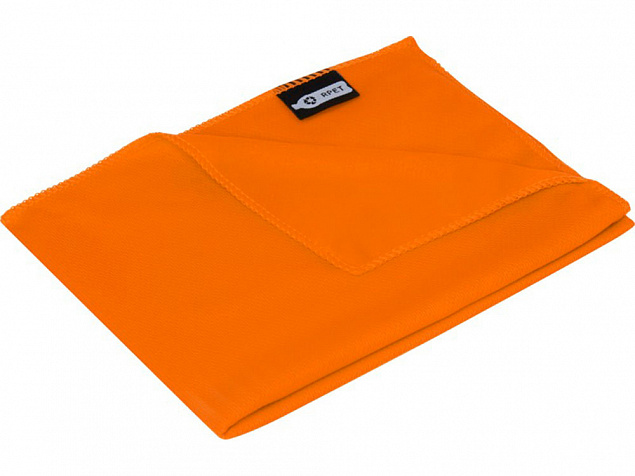 Спортивное охлаждающее полотенце Raquel из переработанного ПЭТ в мешочке, оранжевый с логотипом в Санкт-Петербурге заказать по выгодной цене в кибермаркете AvroraStore