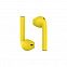 Наушники беспроводные с зарядным боксом TWS AIR SOFT, цвет желтый  с логотипом в Санкт-Петербурге заказать по выгодной цене в кибермаркете AvroraStore