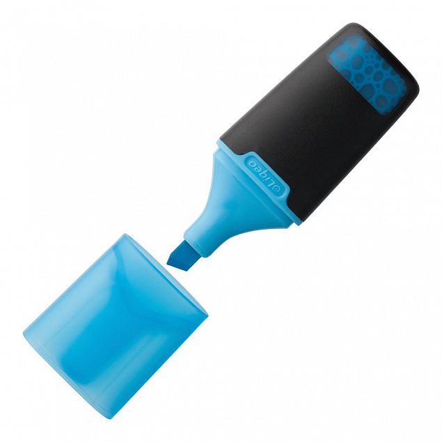 Маркер текстовый Liqeo Mini, голубой с логотипом в Санкт-Петербурге заказать по выгодной цене в кибермаркете AvroraStore