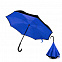 Зонт-трость механический  Chaplin, черно-синий с логотипом в Санкт-Петербурге заказать по выгодной цене в кибермаркете AvroraStore