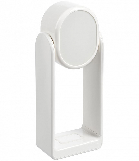 Настольная лампа с зеркалом и беспроводной зарядкой Tyro, белая с логотипом в Санкт-Петербурге заказать по выгодной цене в кибермаркете AvroraStore