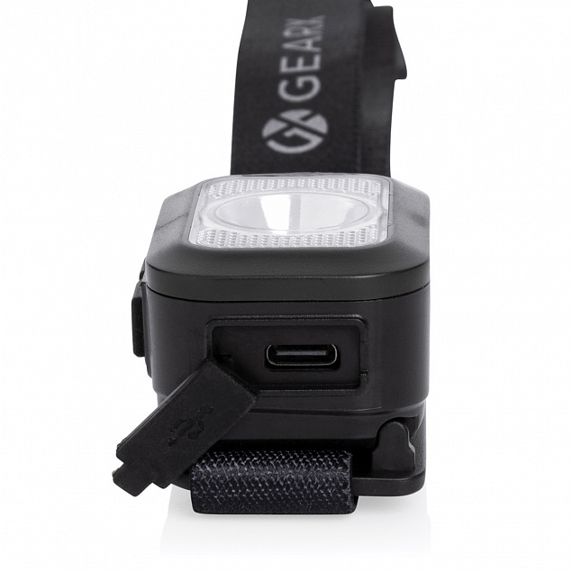 Налобный фонарь Gear X из переработанного пластика RCS, IPx4, COB и LED с логотипом в Санкт-Петербурге заказать по выгодной цене в кибермаркете AvroraStore