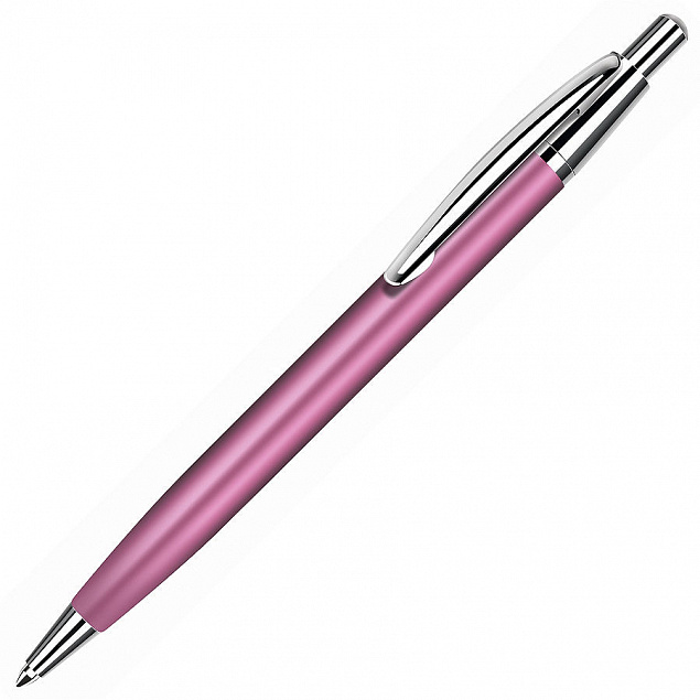 Ручка шариковая EPSILON,, розовый/хром, металл с логотипом в Санкт-Петербурге заказать по выгодной цене в кибермаркете AvroraStore