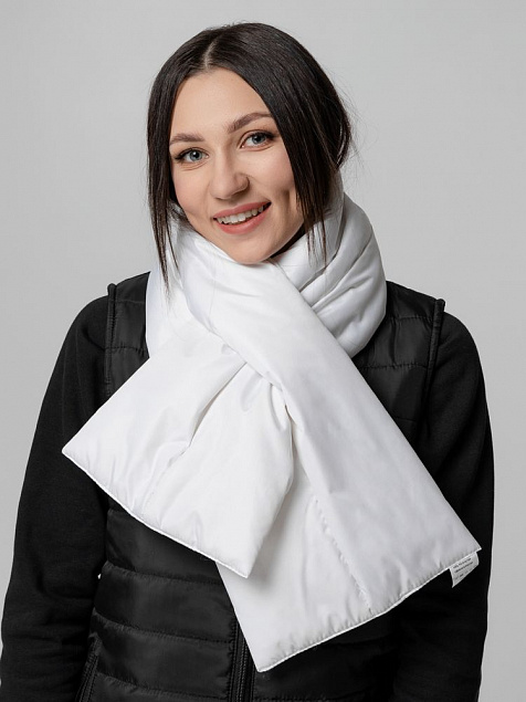 Шарф Shelter, белый с логотипом в Санкт-Петербурге заказать по выгодной цене в кибермаркете AvroraStore