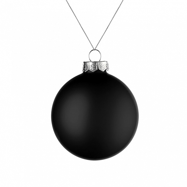 Елочный шар Finery Matt, 8 см, матовый черный с логотипом в Санкт-Петербурге заказать по выгодной цене в кибермаркете AvroraStore