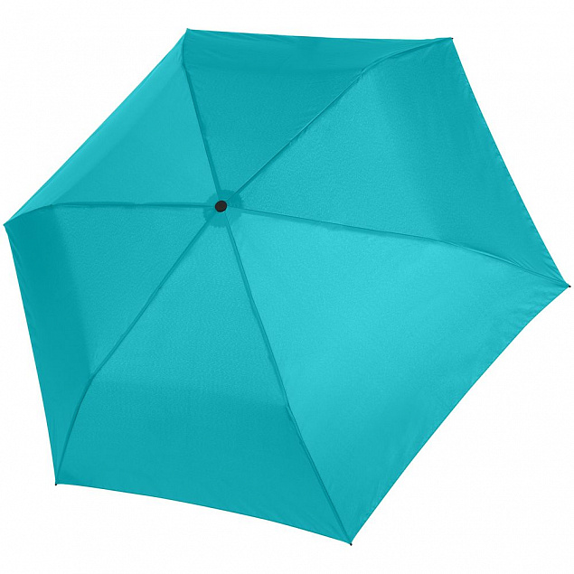 Зонт складной Zero 99, голубой с логотипом в Санкт-Петербурге заказать по выгодной цене в кибермаркете AvroraStore
