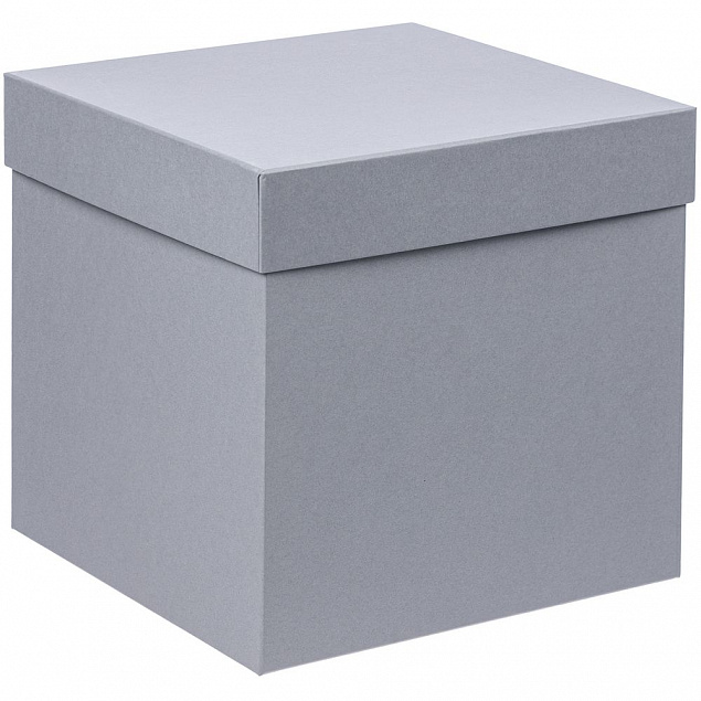 Коробка Cube L, серая с логотипом в Санкт-Петербурге заказать по выгодной цене в кибермаркете AvroraStore