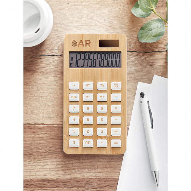 Калькулятор 12-разрядн бамбук с логотипом в Санкт-Петербурге заказать по выгодной цене в кибермаркете AvroraStore