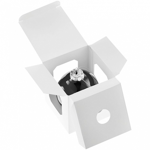Елочный шар Finery Gloss, 8 см, глянцевый черный с логотипом в Санкт-Петербурге заказать по выгодной цене в кибермаркете AvroraStore