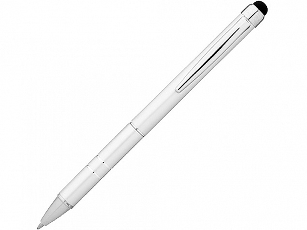 Ручка-стилус шариковая Charleston, серебристый, синие чернила с логотипом в Санкт-Петербурге заказать по выгодной цене в кибермаркете AvroraStore