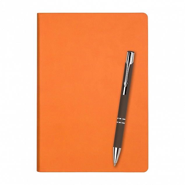 Подарочный набор Sky/Alpha, оранжевый (ежедневник недат А5, ручка) с логотипом в Санкт-Петербурге заказать по выгодной цене в кибермаркете AvroraStore